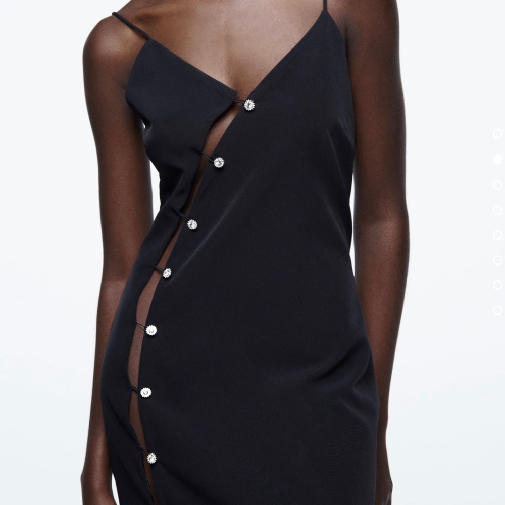 COPY - NEW: ZARA Elegant button dress with Jewels